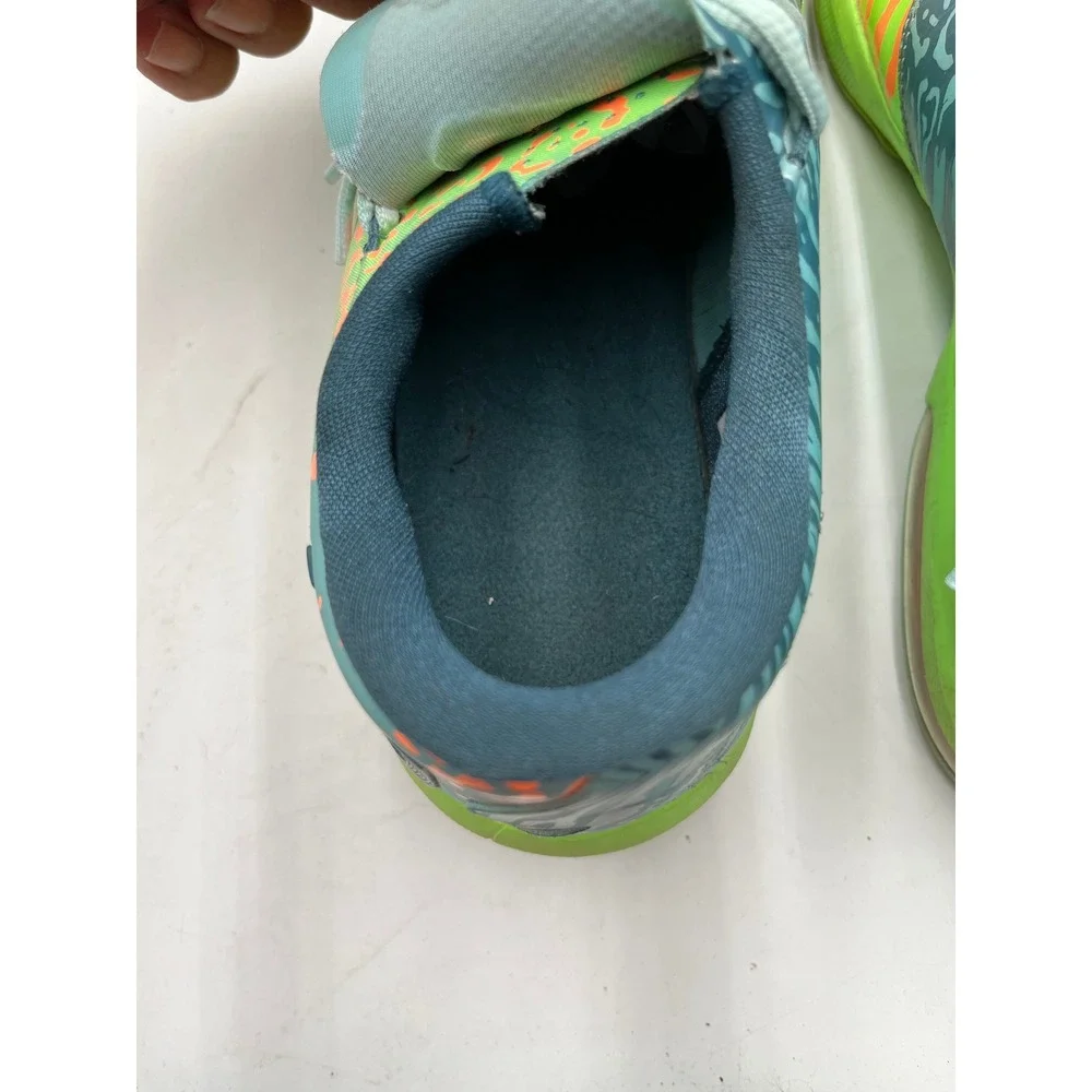 Nike KD VI 6 599477-302 Sneakers Boys 6Y Green Orange Tiger Athletic Shoes